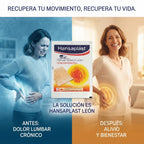 Parche Térmico León - Acción Transdérmica Contra el Dolor Crónico de Espalda - Pack x10