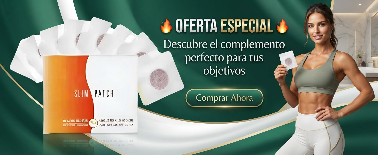 SlimPatch Max - Parches Reductores y Quema Grasa Localizada para Abdomen y Cuerpo