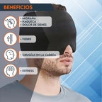 MigraCalm Max – Gorro de Gel Frío para Alivio de Migrañas y Estrés