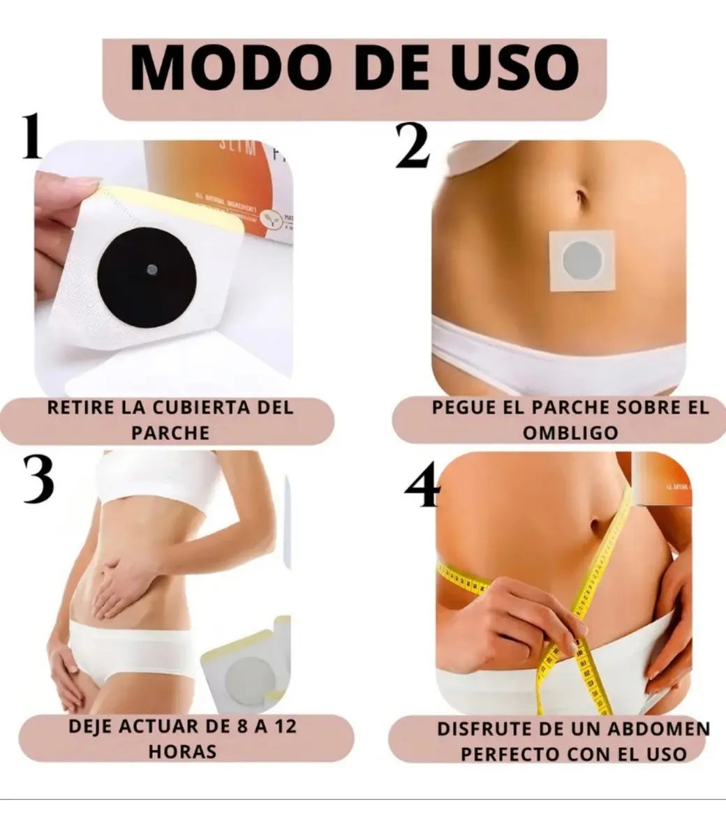 SlimPatch Max - Parches Reductores y Quema Grasa Localizada para Abdomen y Cuerpo