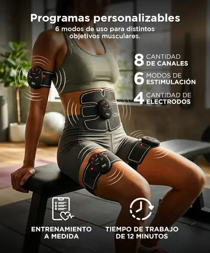 Electroestimulador Abdominal Tonificador y Quema Grasa Unisex - BioFit Pro
